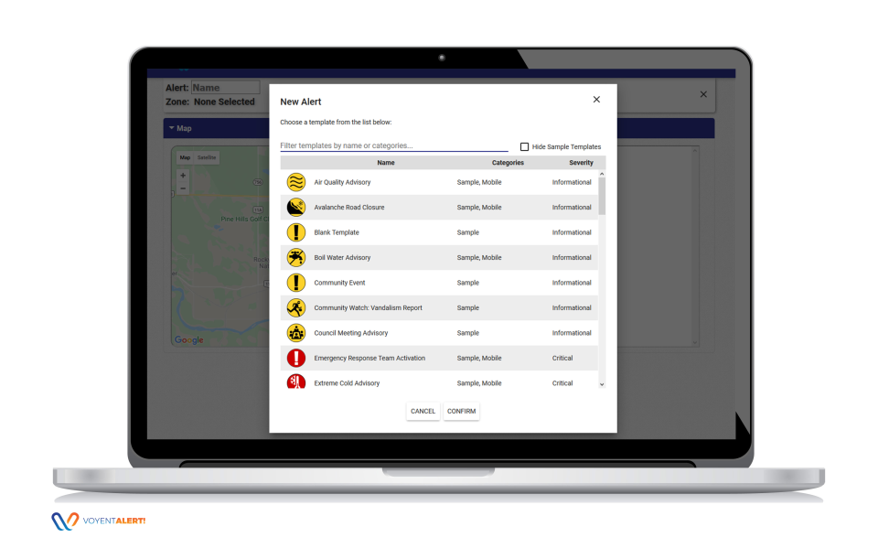 screenshot of Voyent Alert!